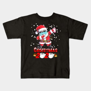 Christmas 2020 Toilet Paper Santa Claus Face Mask Quarantine Shirt Kids T-Shirt